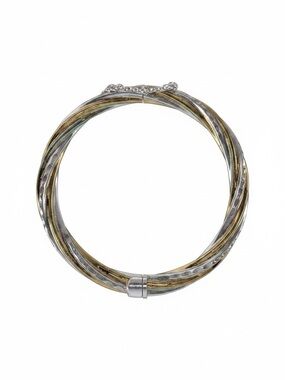Sterling Silver 2 tone Twisted Cable Bracelet -.925-nightlife-date night-